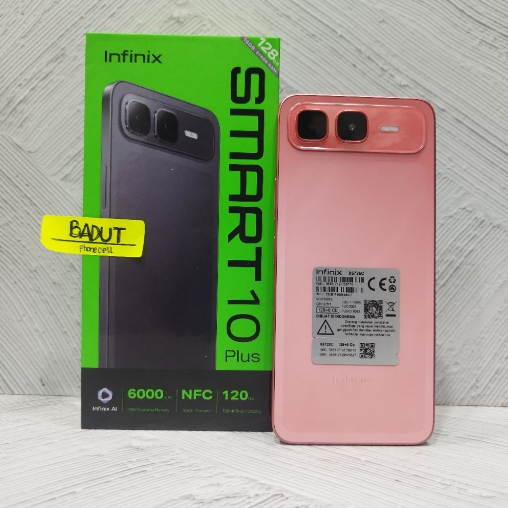 Infinix Smart 10 Plus 8/128GB Handphone Second Bekas Fullset