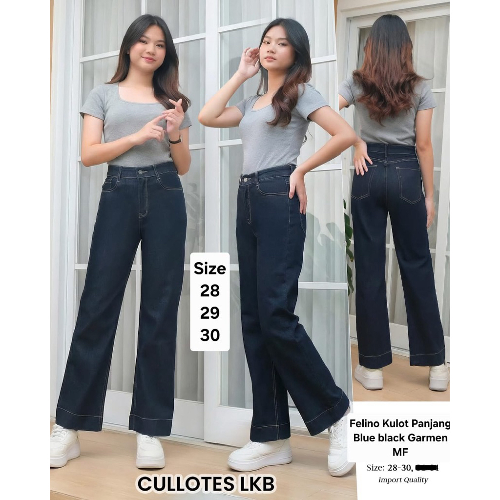 FELINO KULOT PANJANG BLUE BLACK GARMEN