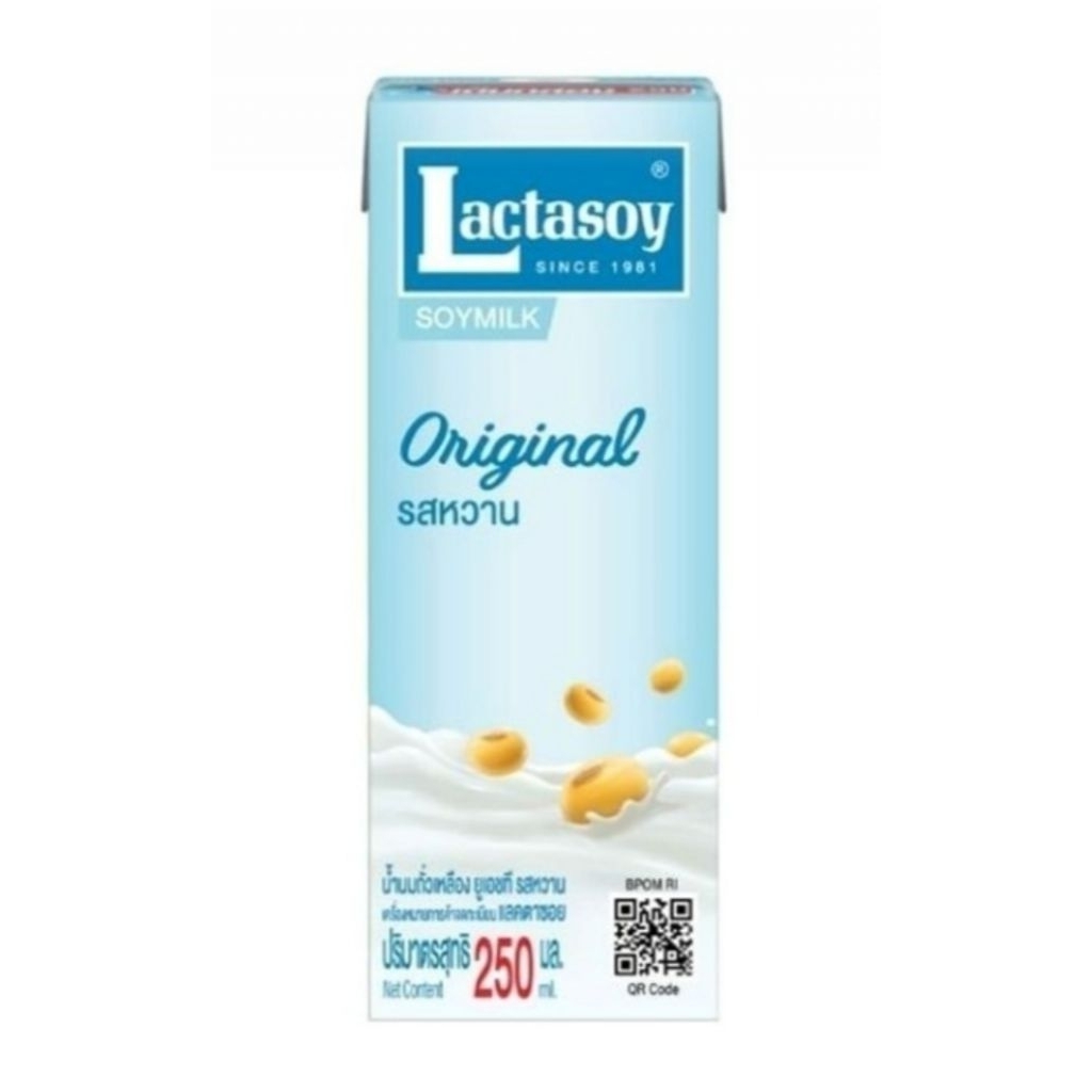 [ 6 Pcs ] Lactasoy Soymilk Susu Kedelai 250ml / Original / Cokelat / Hi Calcium