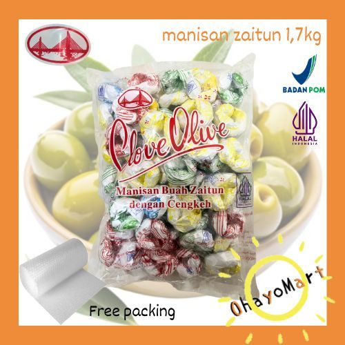 Clove olive Manisan buah Zaitun dengan cengkeh / Hai Wan Qiao Manisan kana 1,7kg