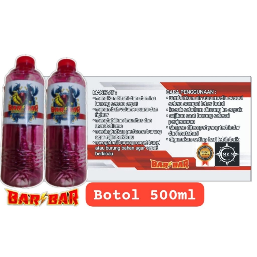 BARBAR DOPING sogon,pleci,konin, kenari, c.ijo, trucuk dll dosis tinggi (botol 500ml)