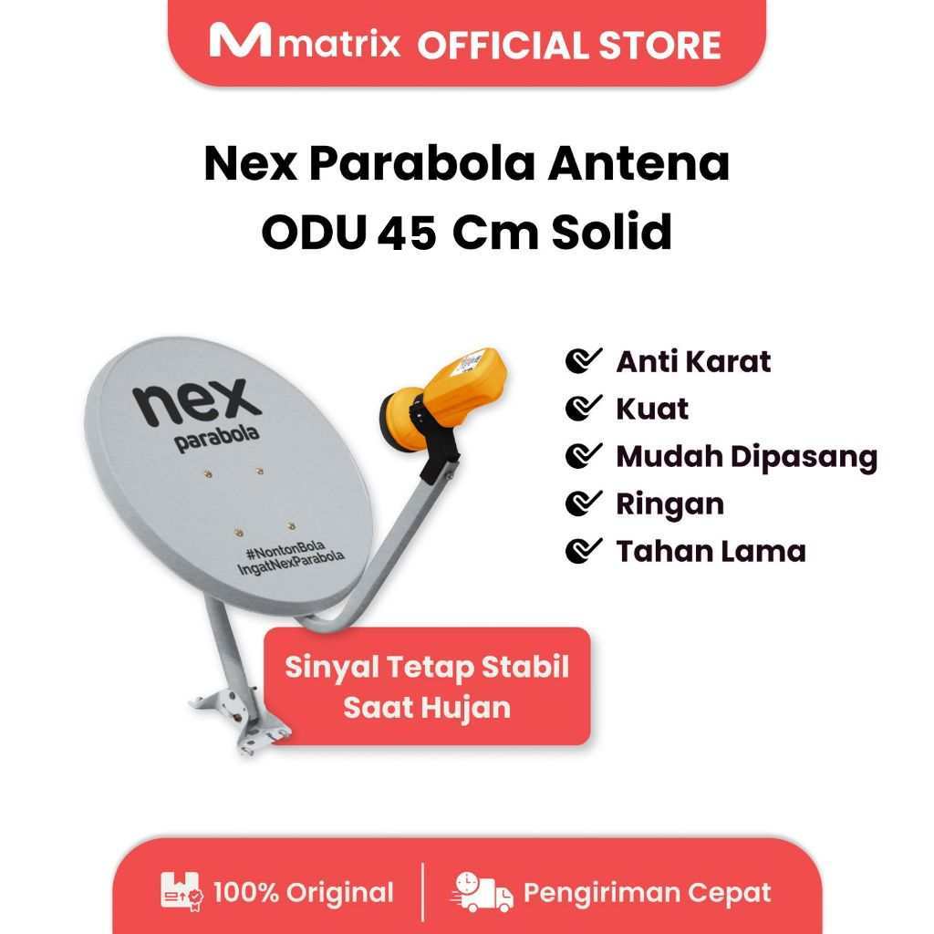 NEX PARABOLA - ODU NEX Parabola 45 CM Abu-Abu ( Solid )