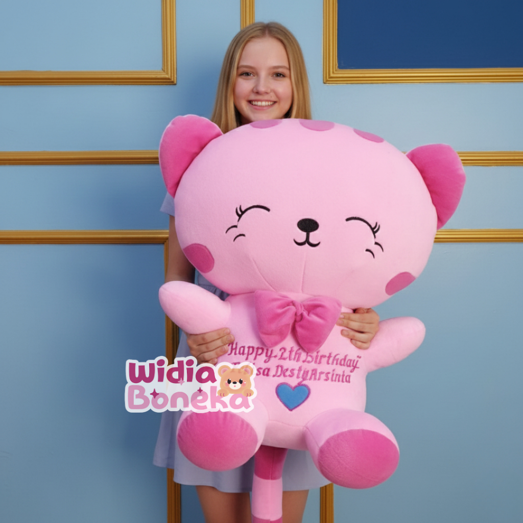 Boneka Kucing Kawai Jumbo Besar Murah Halus Lembut Lucu / Kucing Cantik