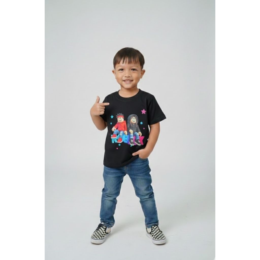baju anak motif roblox/kaos anak roblox/baju roblox