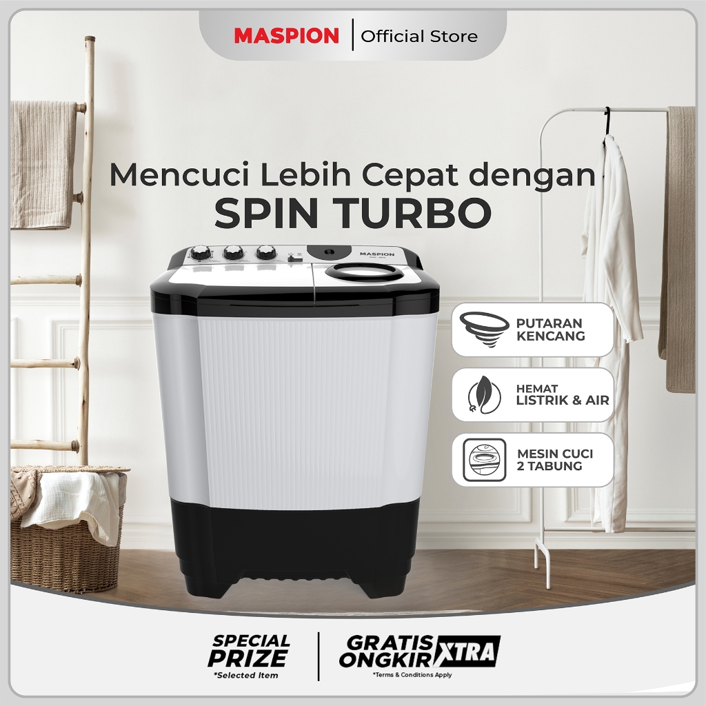 Maspion Mesin Cuci 2 Tabung 7 Kg MMC-9973