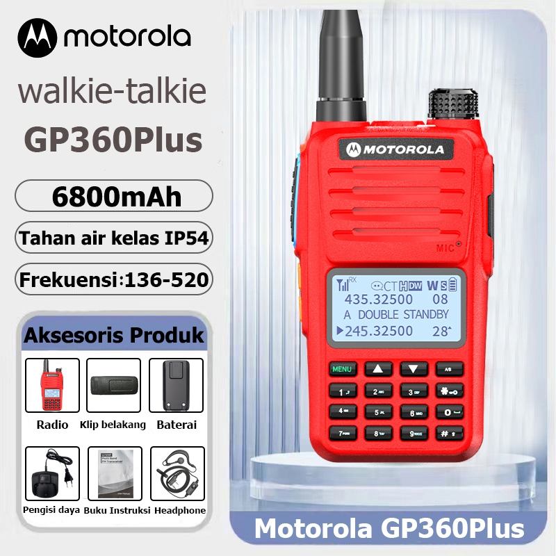 HT MOTOROLA GP360 Plus walkie talkie dua arah radio long range walkie talkie dua arah radio motorola