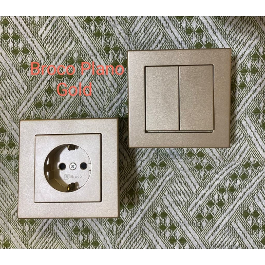 Saklar Broco Plano Warna Gold