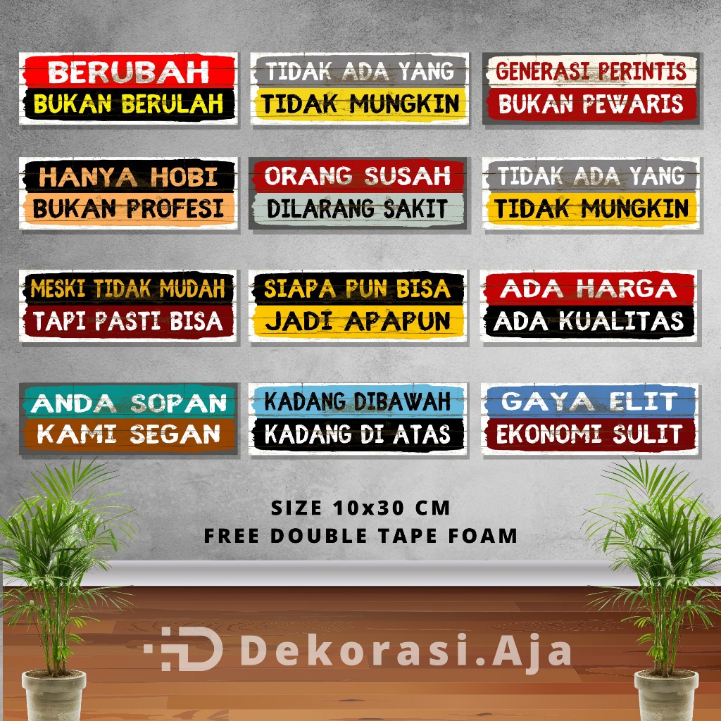Poster Kata kata motivasi Hiasan Dinding Kamar Aesthetic