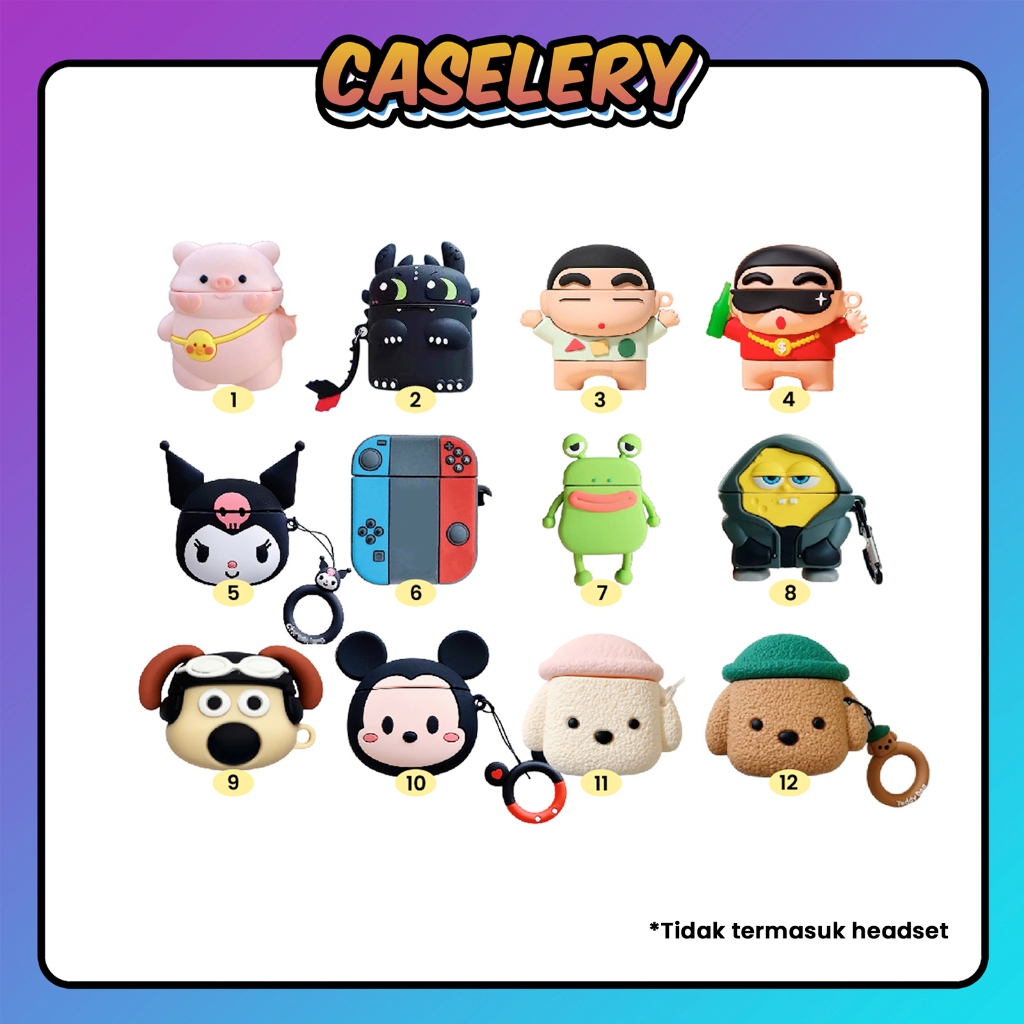 [LP] Case Lenv LP40 / LP40 Pro / LP40 S Thinkplus Wireless Bluetooth Earphone Cartoon Cover Case