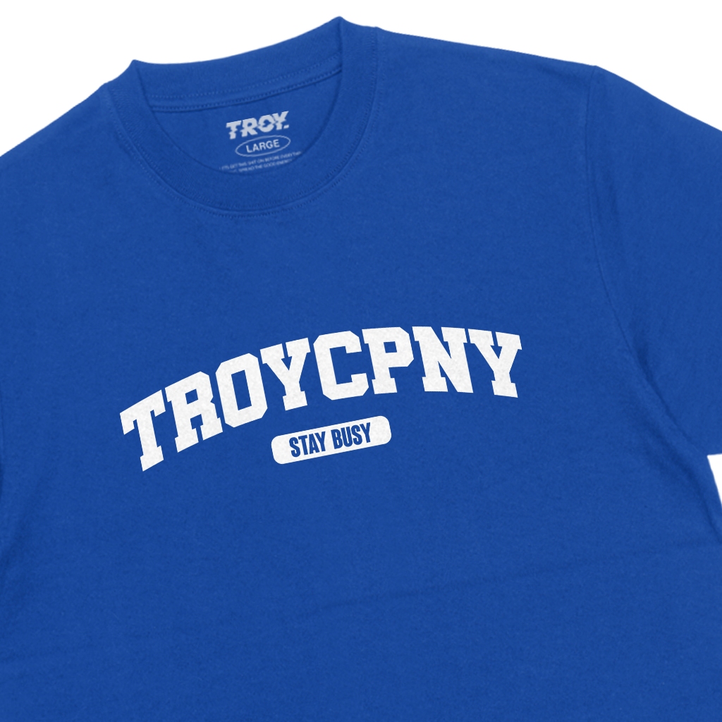 Troy Company Tshirt Benhur Curvee - Kaos Biru Benhur Lengan Pendek MTD 3475