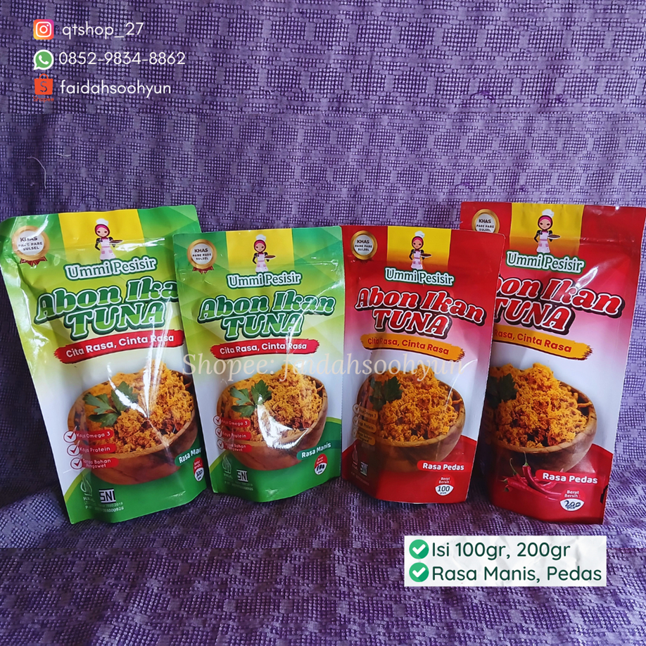 Abon Ikan Tuna Ummi 100gr dan 200gr | Ready Rasa Manis dan Pedas | HALAL Original Asli Enak Parepare