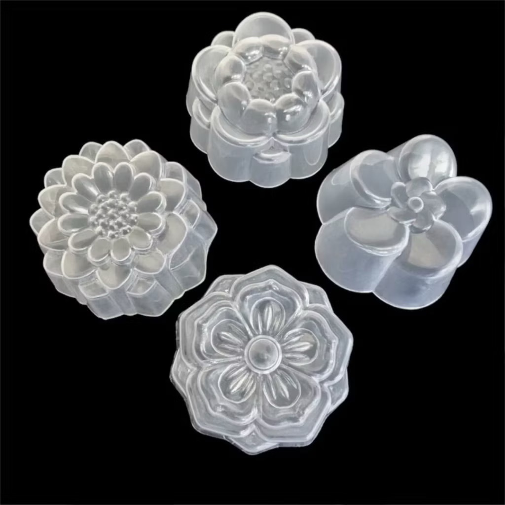 [Isi12,6,3] Cetakan Cup Bunga Set Kue 5.5 cm Plastik / Cetakan Bunga Lotus / Cetakan Puding Plastik 