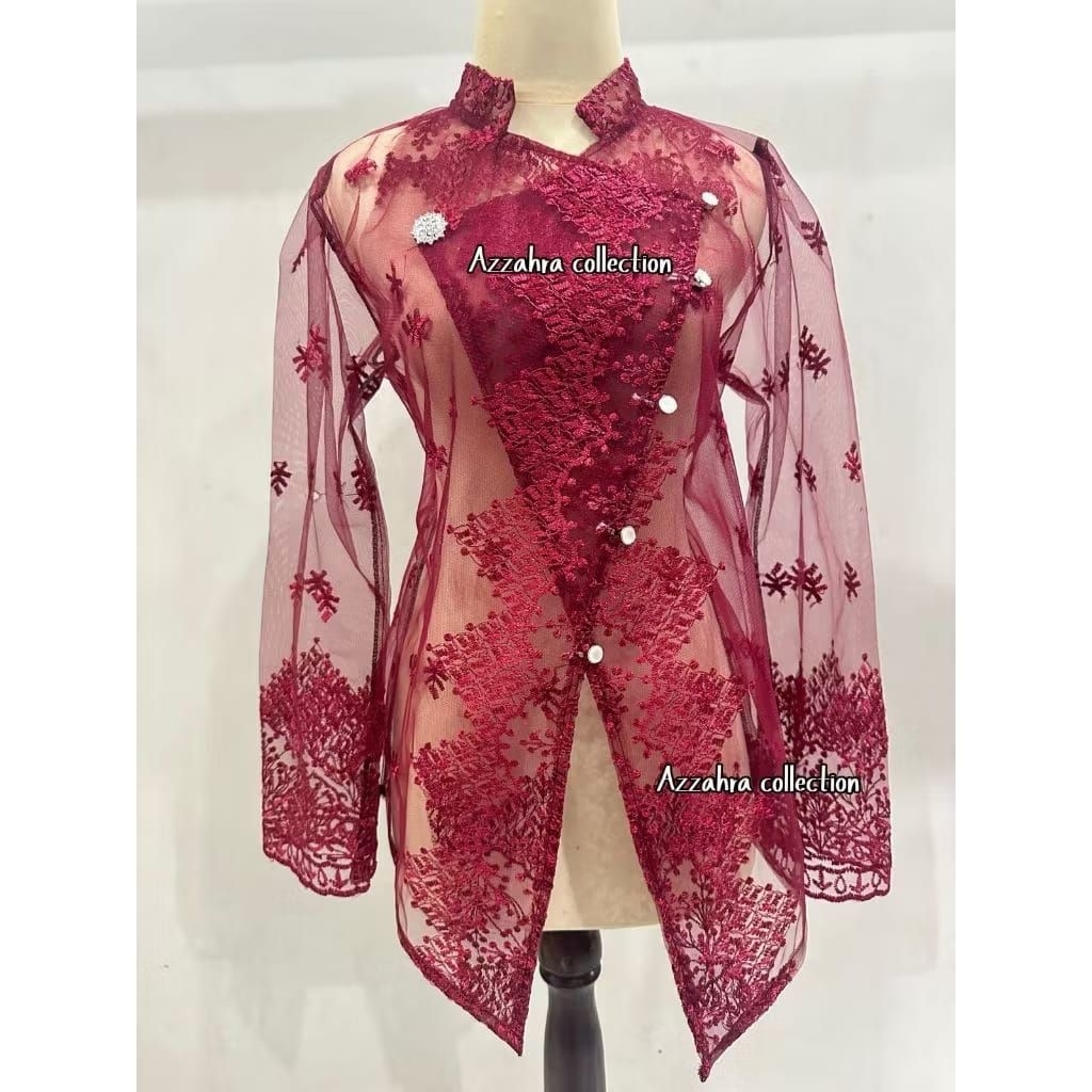 Outer Brokat Kebaya Janggan / Outer Tunik Brokat Modern / Outer Kebaya Wisuda