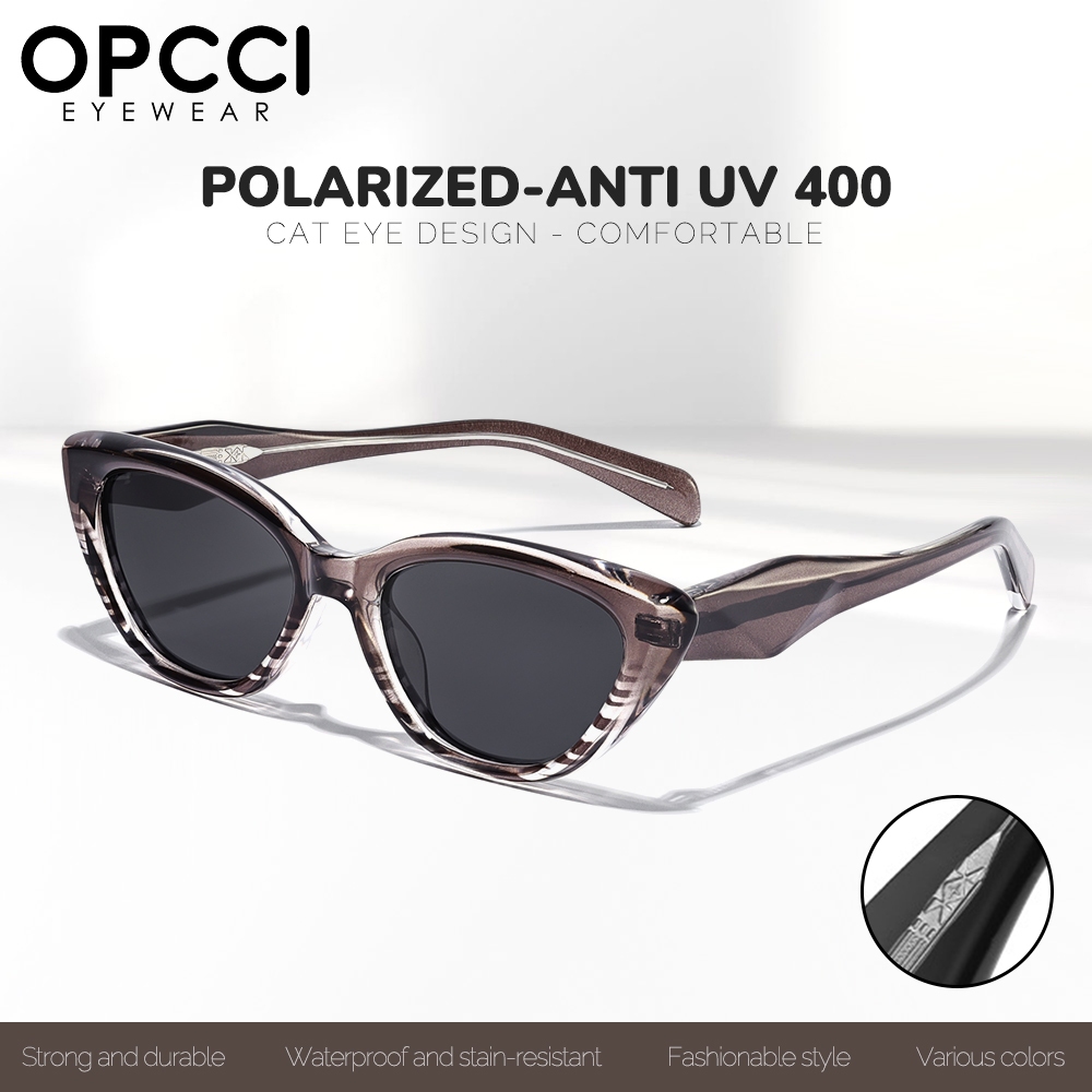 OPCCI Kacamata Sunglasses Hitam Polarized Anti UV400Protection Bahan TR90+Acetate Kokoh Ringan Style