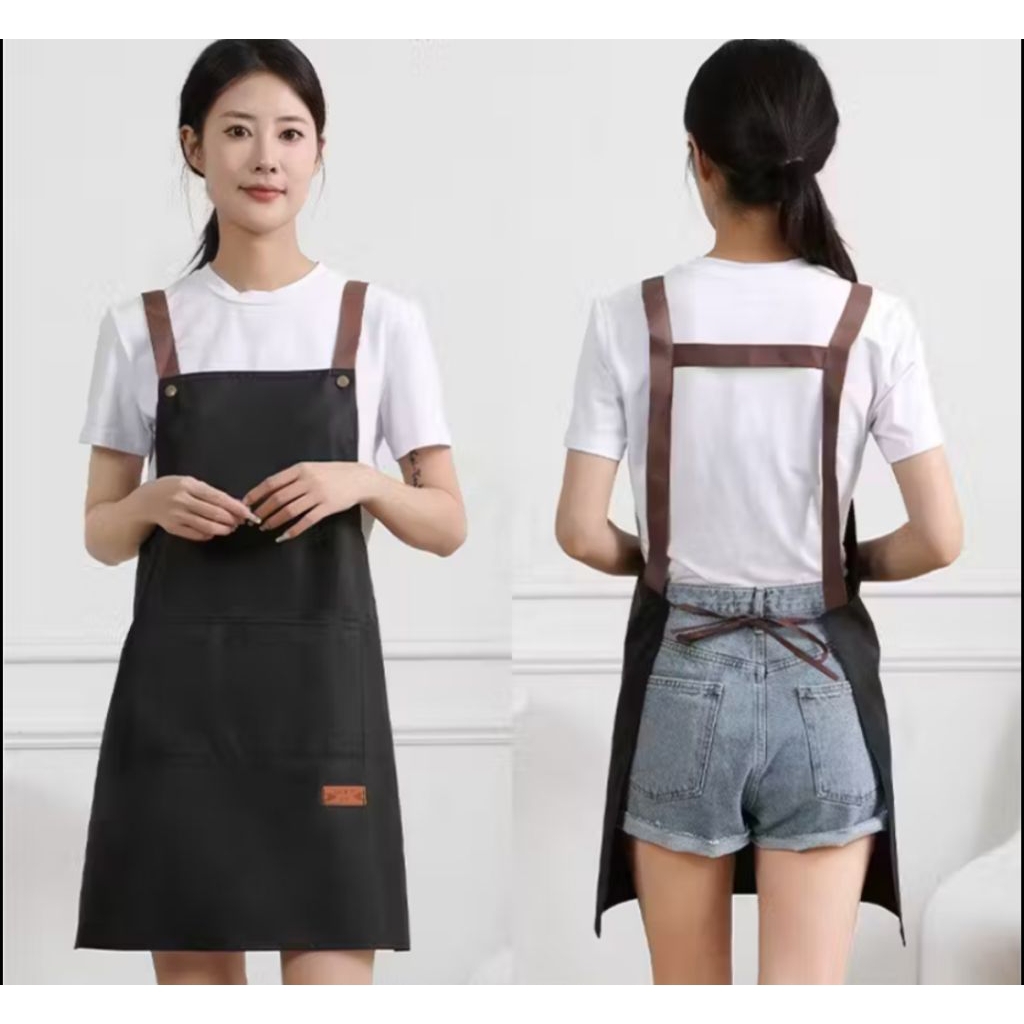 apron celemek dapur apron celemek barista motif polos