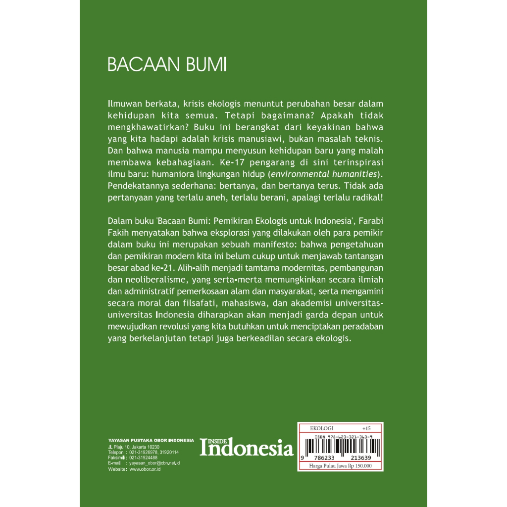 Bacaan Bumi: Pemikiran Ekologis untuk Indonesia Karya Gerry van Klinken