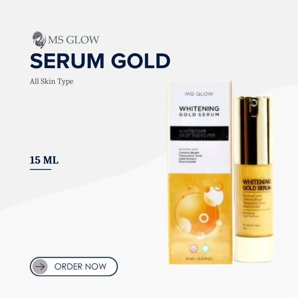 Gold Serum Ms Glow Original 100% - Serum Untuk Mencerahkan dan Memudarkan Flek Hitam Ms Glow