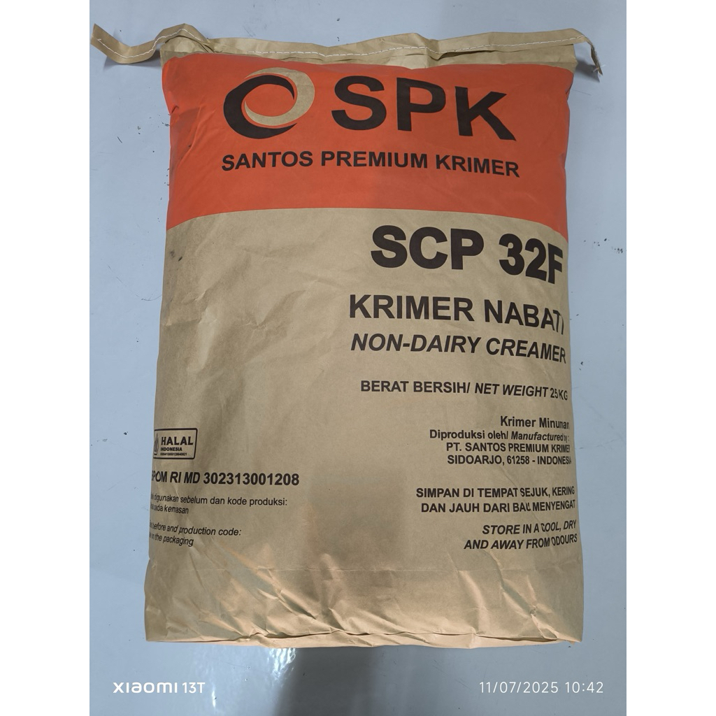 Santos Premium Krimer Bubuk/Creamer Powder 1 sak 25 kg SCP 32 F - Krimer Nabati (Non-Dairy Creamer)