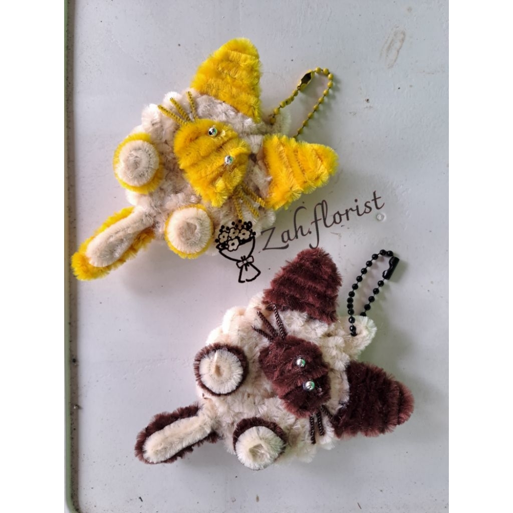 Gantungan kunci lucu - Gantungan kunci kawat bulu - Gantungan kunci kucing