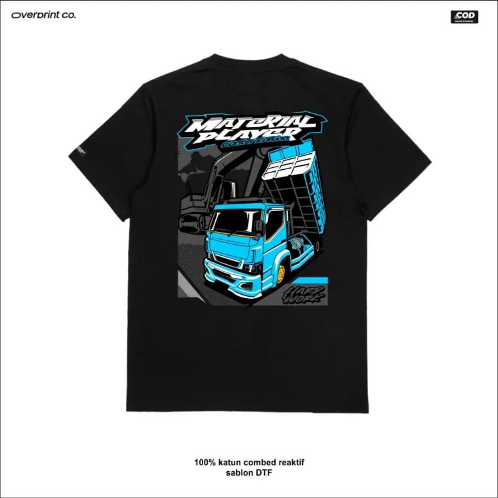 Kaos Truk Canter Dump Truk / Baju Distro Truk Canter Dump Truk / Kaos Pria Dan Wanita Cotton Combed 