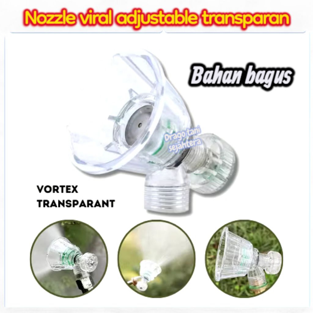 Nozel Viral Adjustable Nosel Sprayer Hama PVC Transparan CBA, MSA, IYOTO DLL Mesin Sprayer Elektrik 