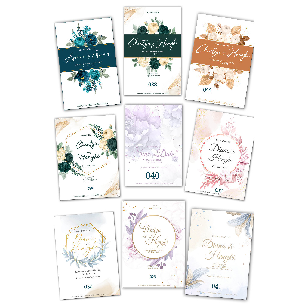 Undangan Pernikahan Murah Softcover BRIEF CARD Tik (BC) 150 GSM