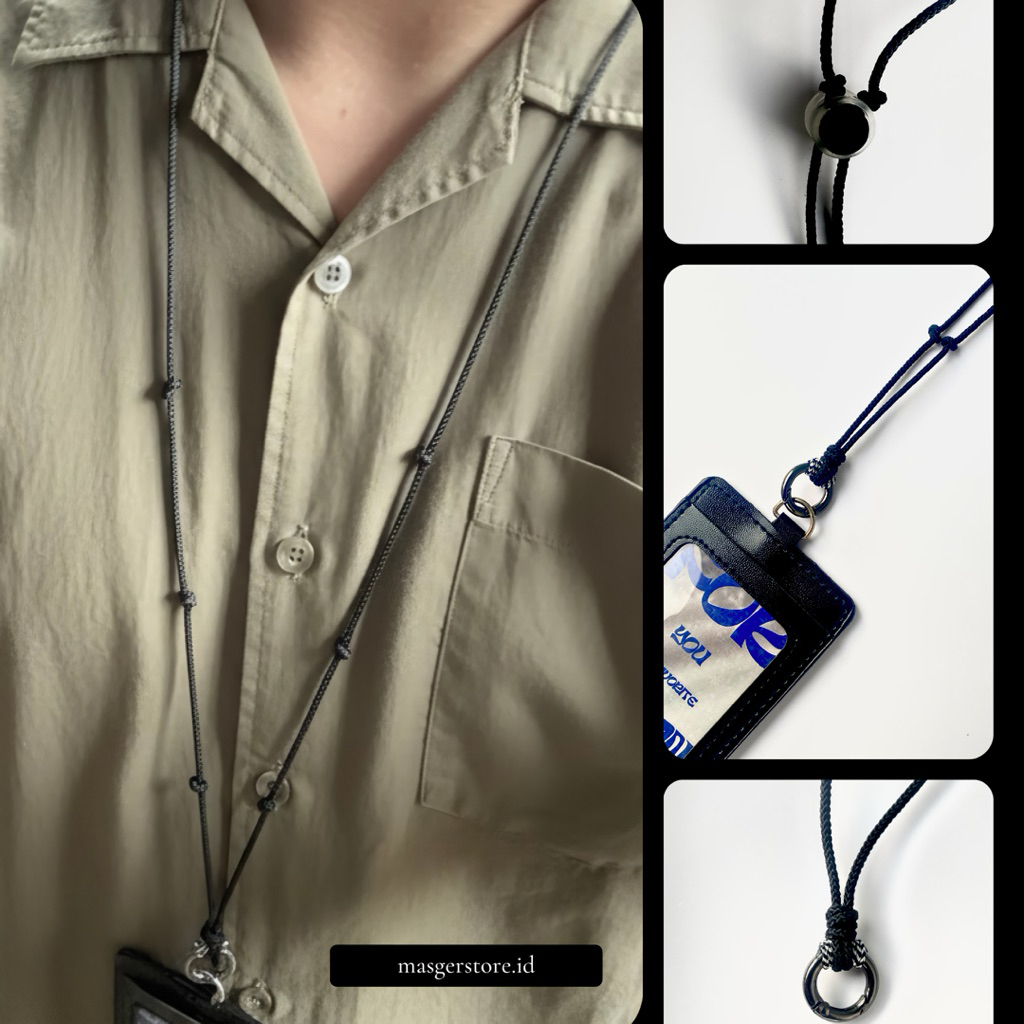Lanyard ID Card - Gantungan ID Card Simple Kuat | Gantungan Dompet Kecil