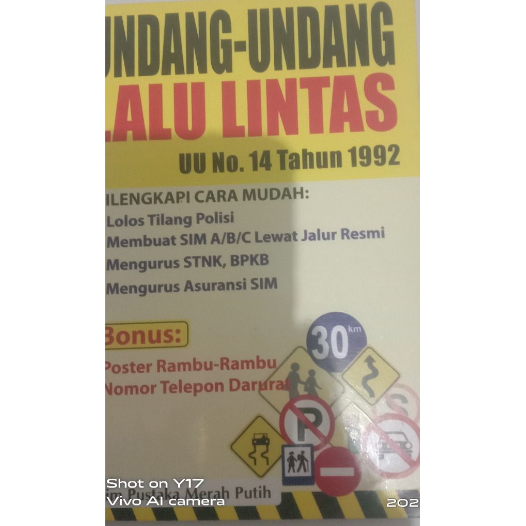 UNDANG_UNDANG LALU LINTAS BEKAS ORIGINAL UU NO,14 TAHUN 1892
