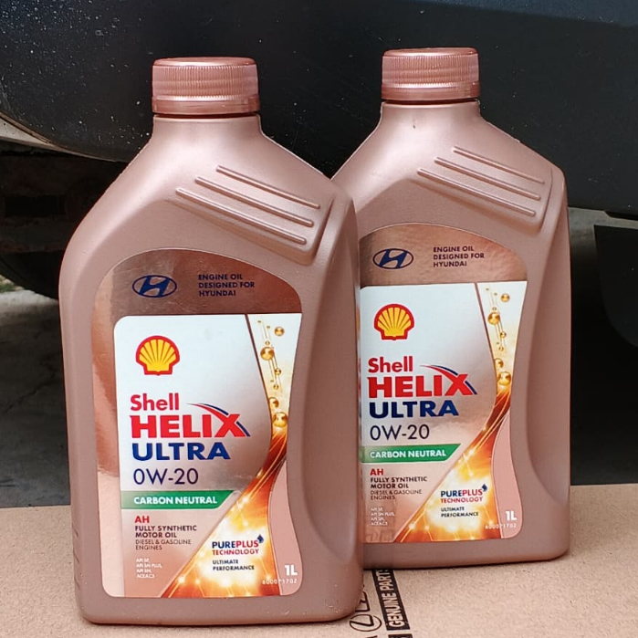 Shell Helix Ultra 0W-20 Carbon Neutral AH Fully Synthetic Motor oil Pureplus Tech Produk Asli Shell