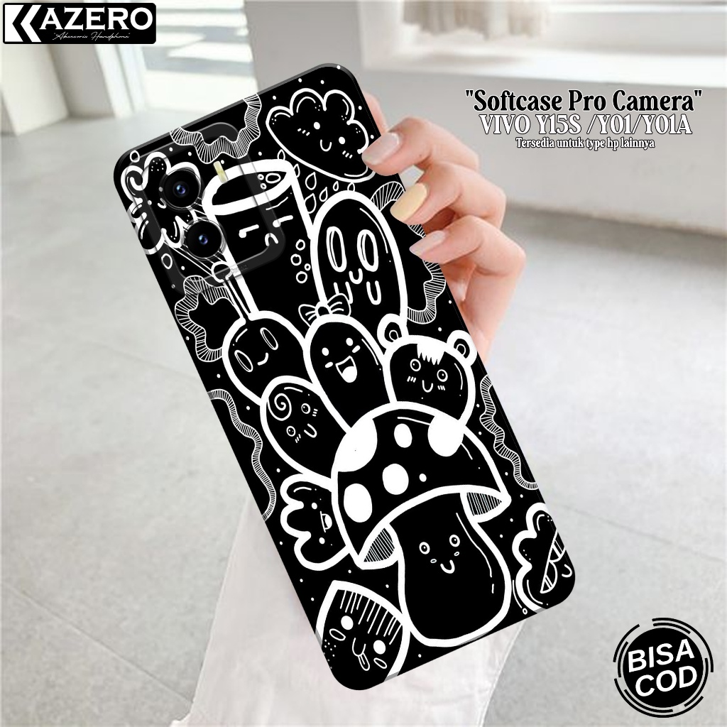 Case Hp Vivo Y15S/Y01 Terbaru - Case Aesthetic - Soft Macaron Pro Camera - Softcase Vivo Y15S/Y01 Te