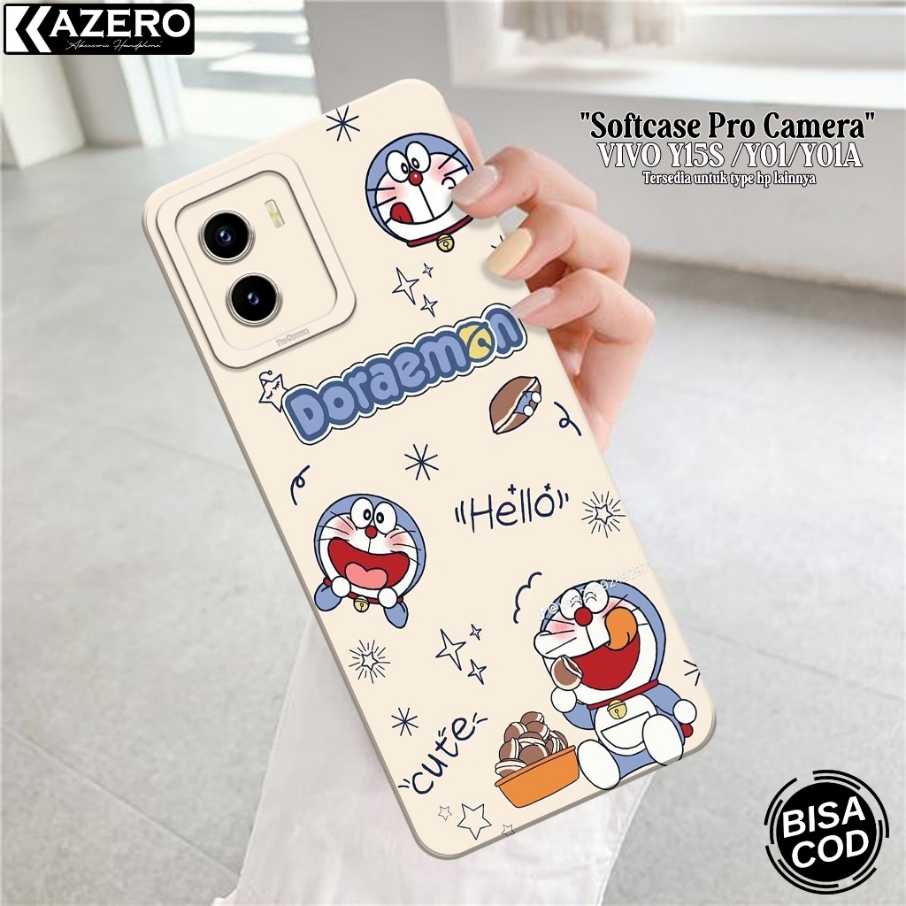 Case Hp Vivo Y15S/Y01 Terbaru - Case Kartun - Soft Macaron Pro Camera - Softcase Vivo Y15S/Y01 Terba