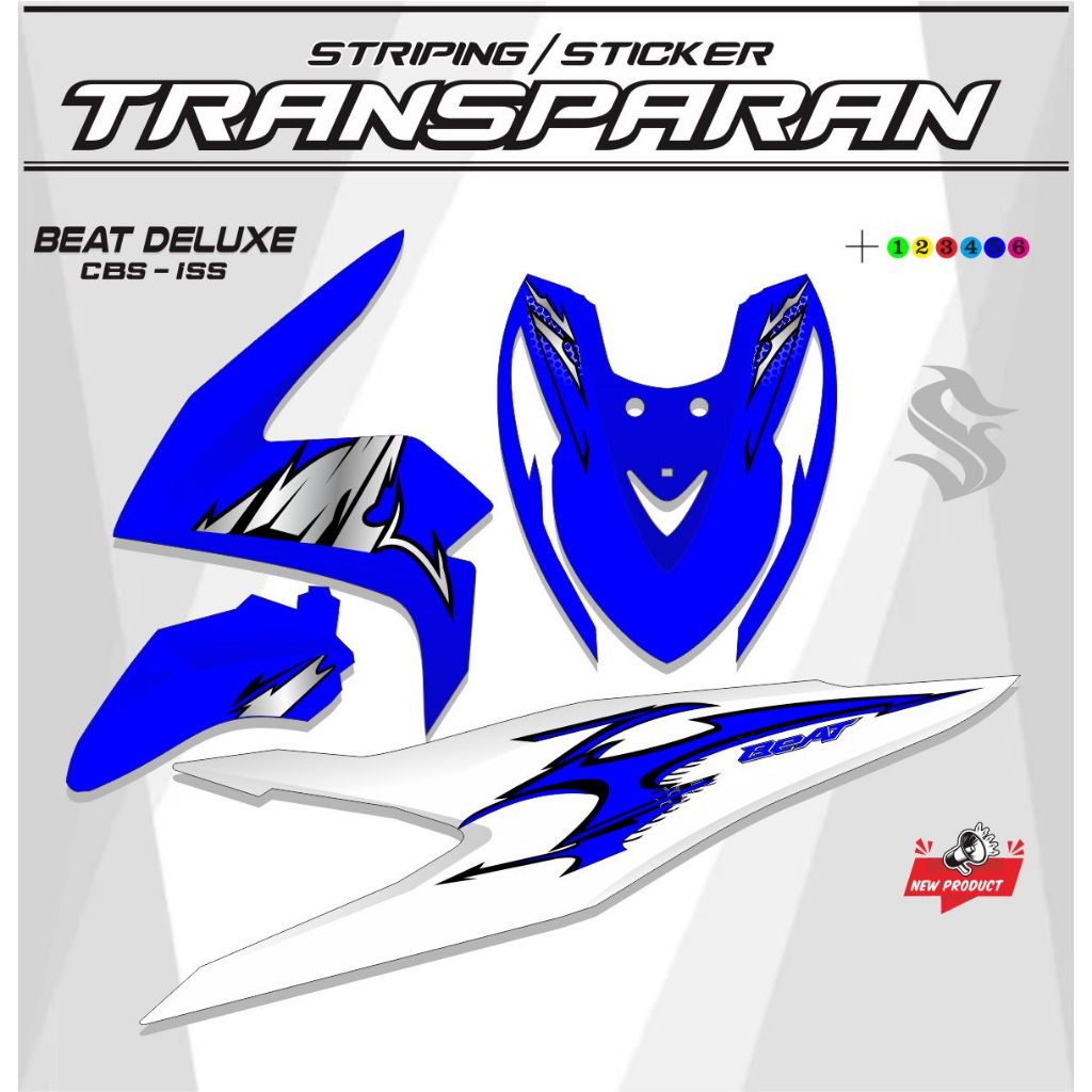 STICKER NEW BEAT DELUXE ISS CBS STRIPING TRANSPARAN