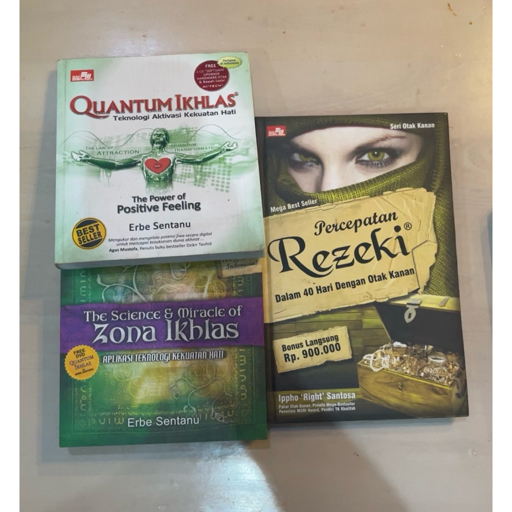 buku 3 judul quantum ikhlas, zona ikhlas & percepatan rezeki