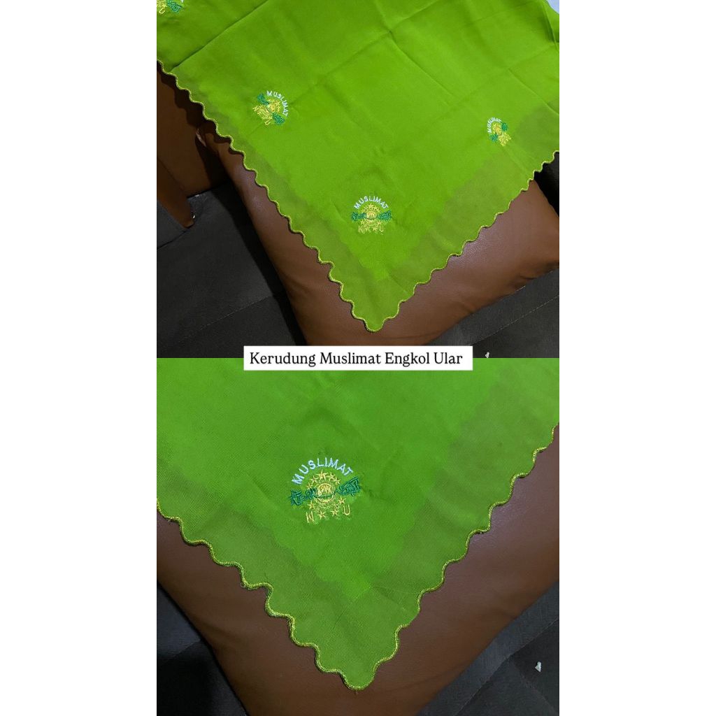 Kerudung Jilbab Muslimat Engkol Ular Jilbab Muslimat NU Bordir Logo Muslimat