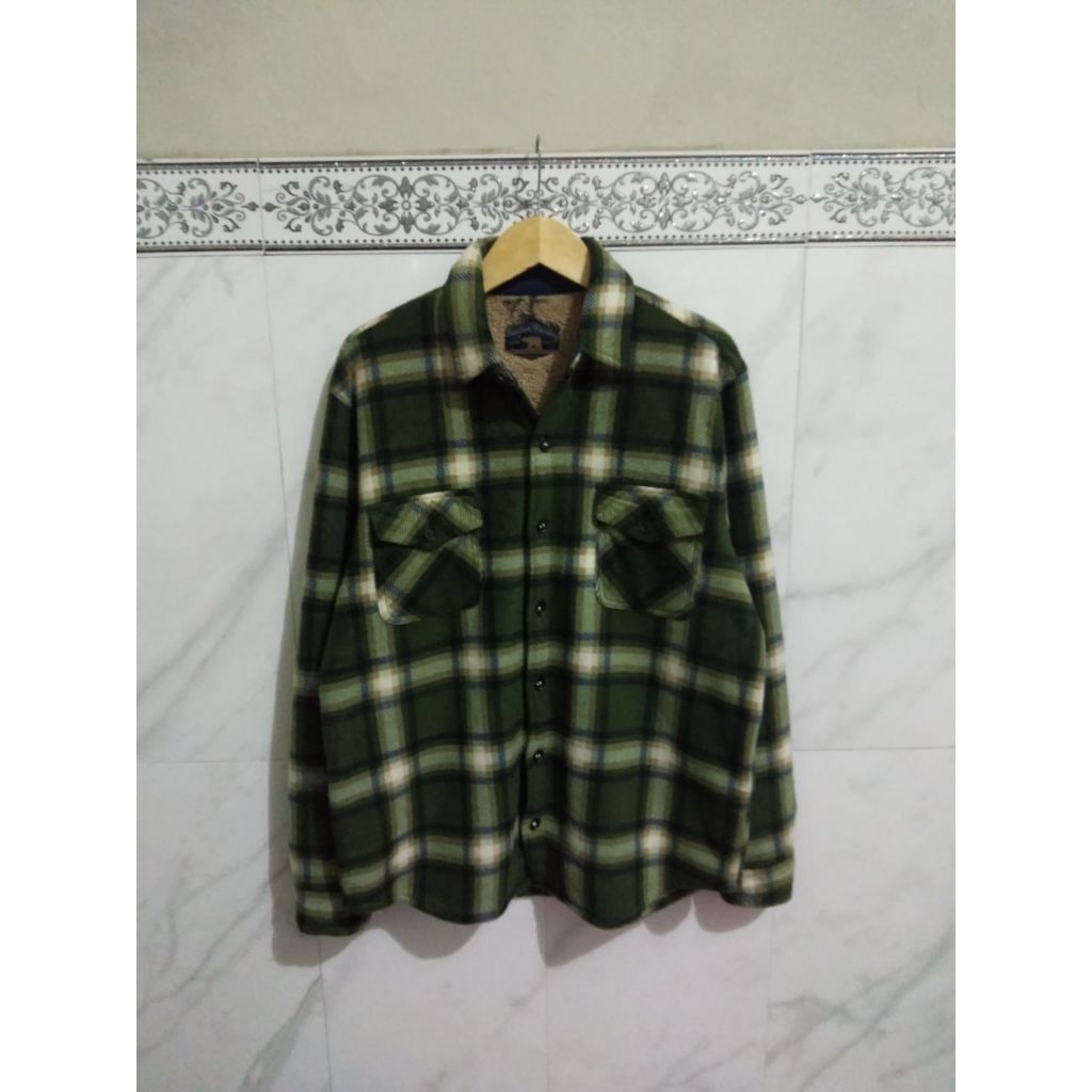 Kemeja Veterano Freedom Foundry Super Plush Daleman Sherpa Fleece Vintage USA