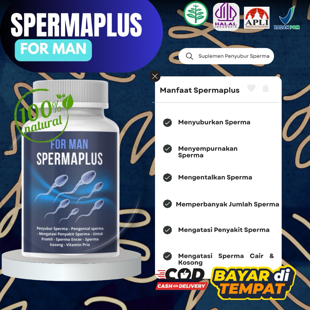 {Terbaru} Spermaplus Herbal Penyubur Sperma, Sperma Kosong, Sperma Encer