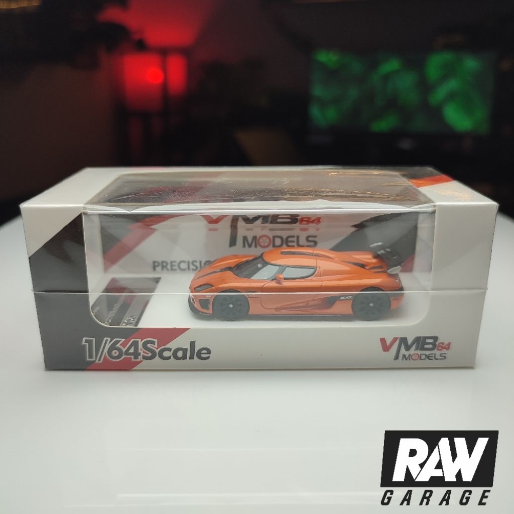 VMB64 MODELS 1:64 KOENIGSEGG CCXR TREVITA LAVA ORANGE RESIN not Diecast VMB