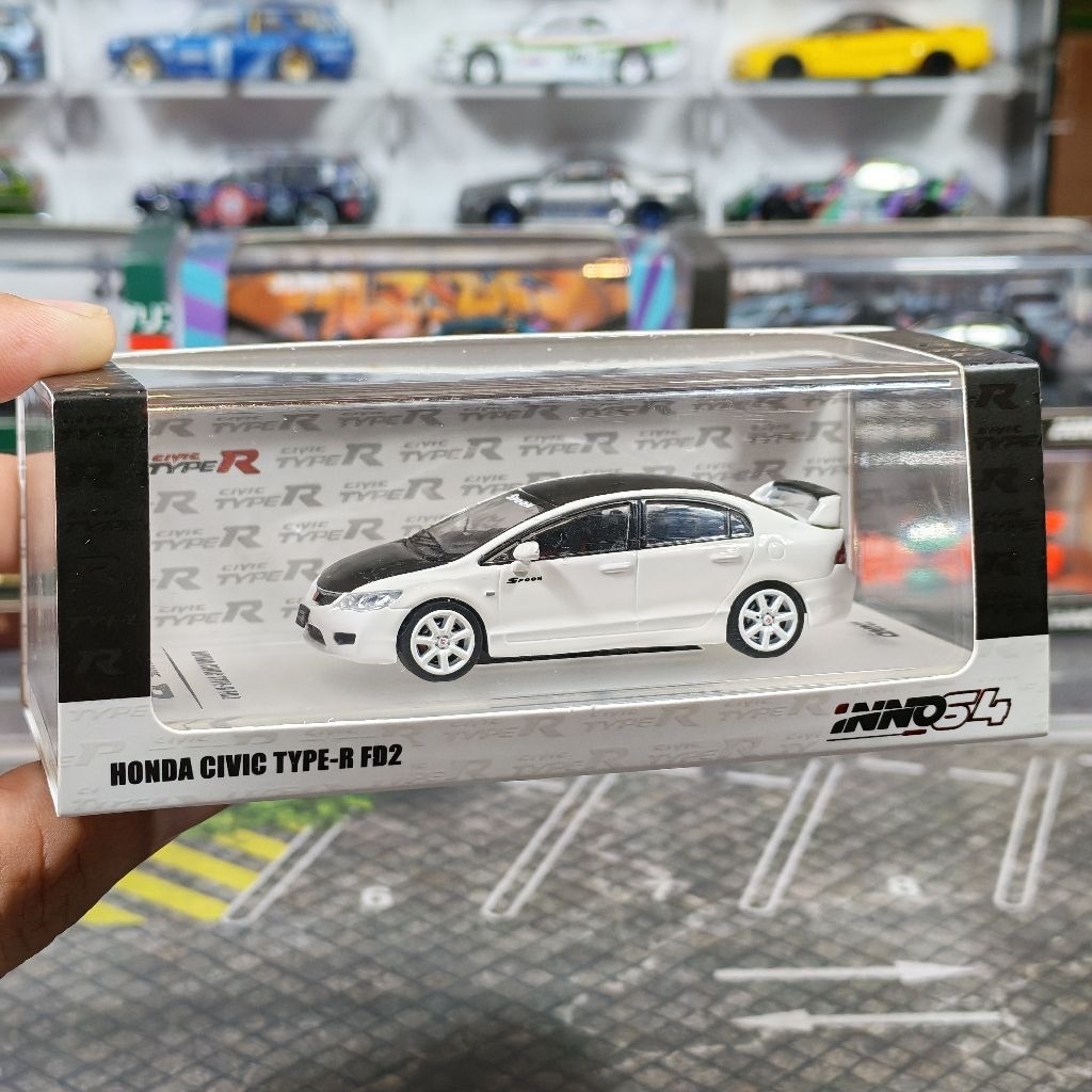 inno64 Honda civic type r fd2 putih white fd2 black bonet