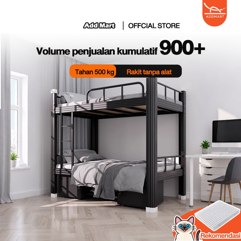 Ranjang Susun Ranjang Tingkat Ranjang Besi Ranjang Susun Besi 2 Tingkat 200x90x180