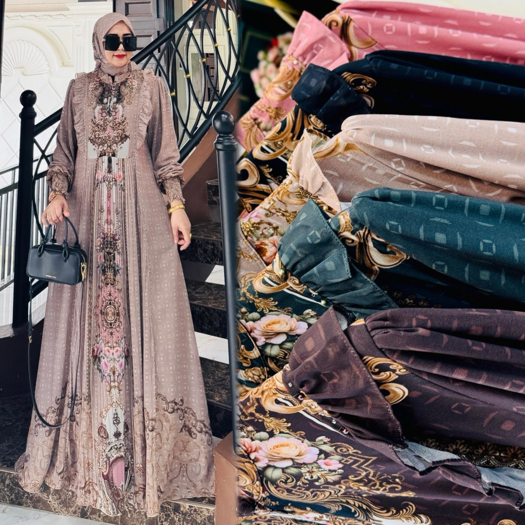 NAIMA SET SCRAFT BY HIJAB IKA (ORIGINAL)  premium set kekinian /syari premium/cod /gratis ongkir /