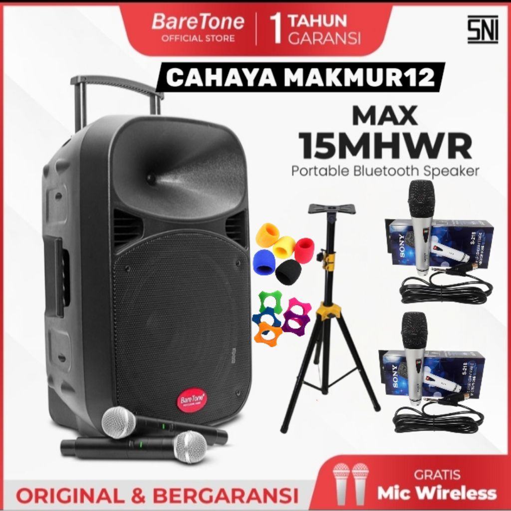 speaker portabel 15 inch Baretone mhwr 15inch Original