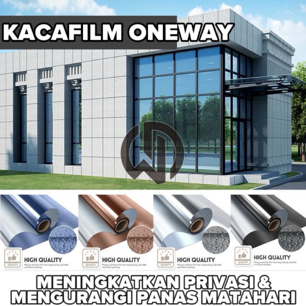 Kacafilm Oneway Cermin Stiker Kaca Cermin Penahan Panas Kualitas Premium Bahan Mudah Dipasang