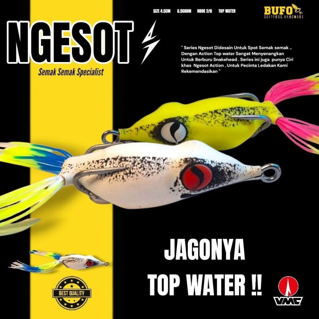 Soft Frogh Bufo Ngesot 4,5cm Jagonya Top Water