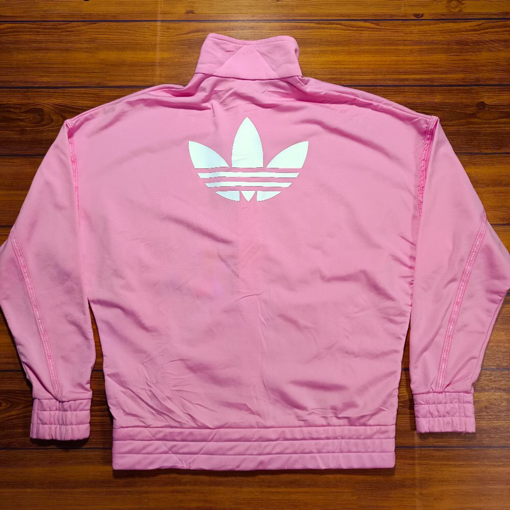 Jaket Adidas Trifoil Wanita Big Logo Second Original Pink size M-L