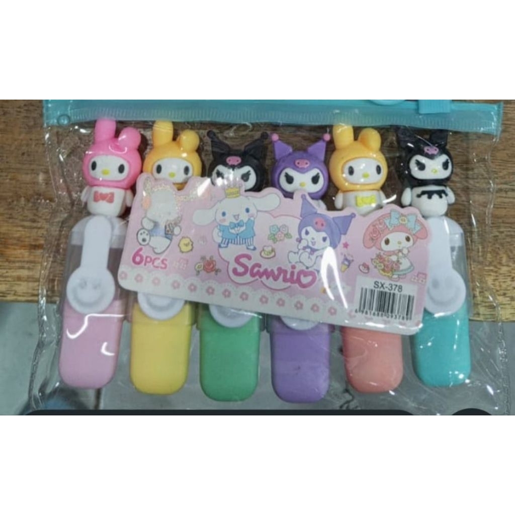 Stabilo lucu 6pcs / stabilo mini / stabilo unik / highlighter / souvenir ultah