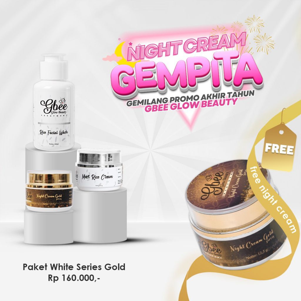 PROMO GBEE GLOW BEAUTY PAKET WHITE KOMBINASI GOLD BPOM ORI AMAN BUAT BUMIL DAN BUSUI