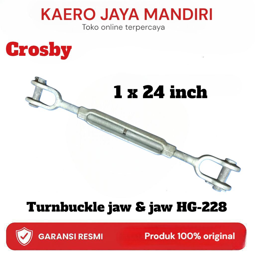 Turnbuckle Jarum Keras Jaw & Jaw HG-228 1x24 Inch Original High Quality crosby
