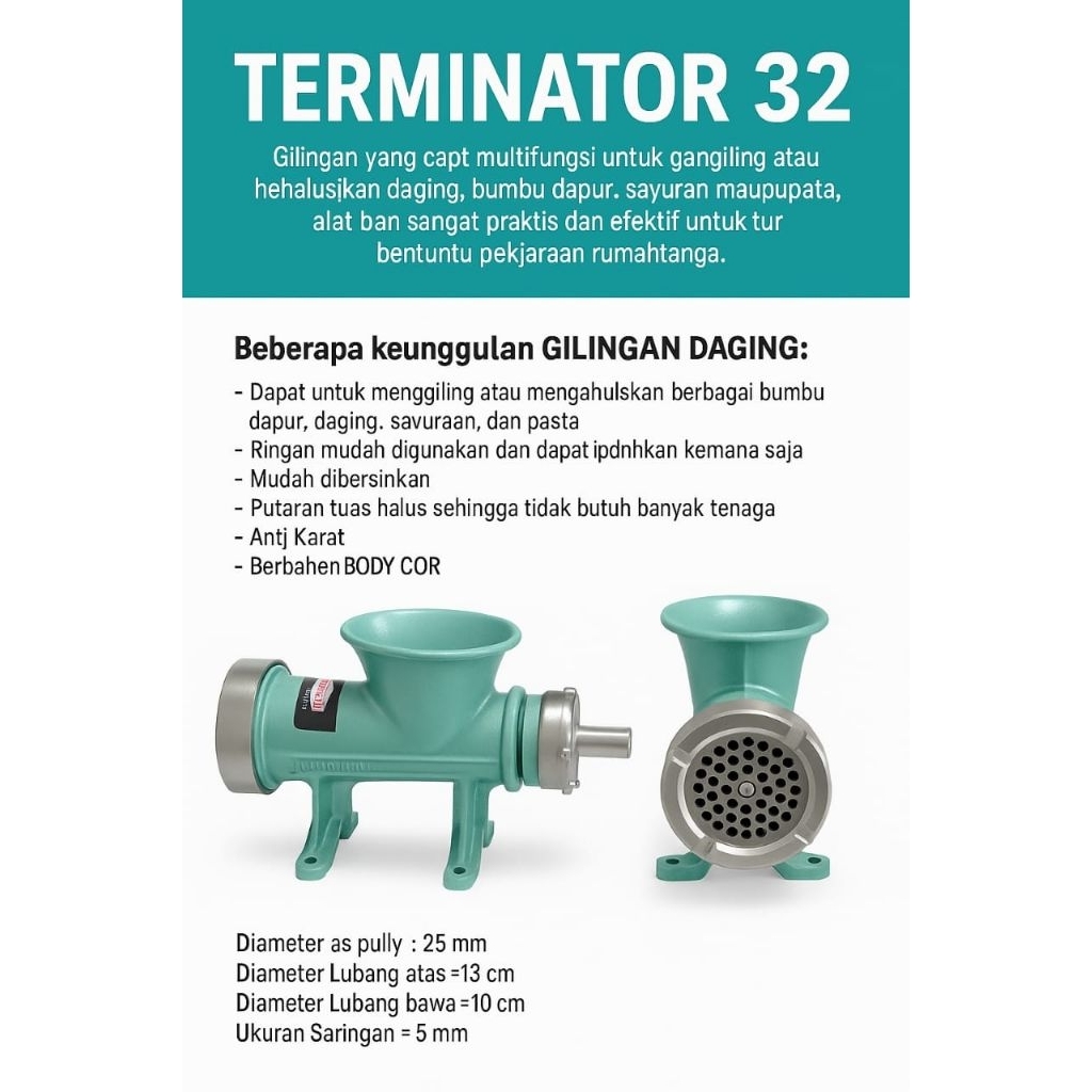 Gilingan Daging Terminator 32