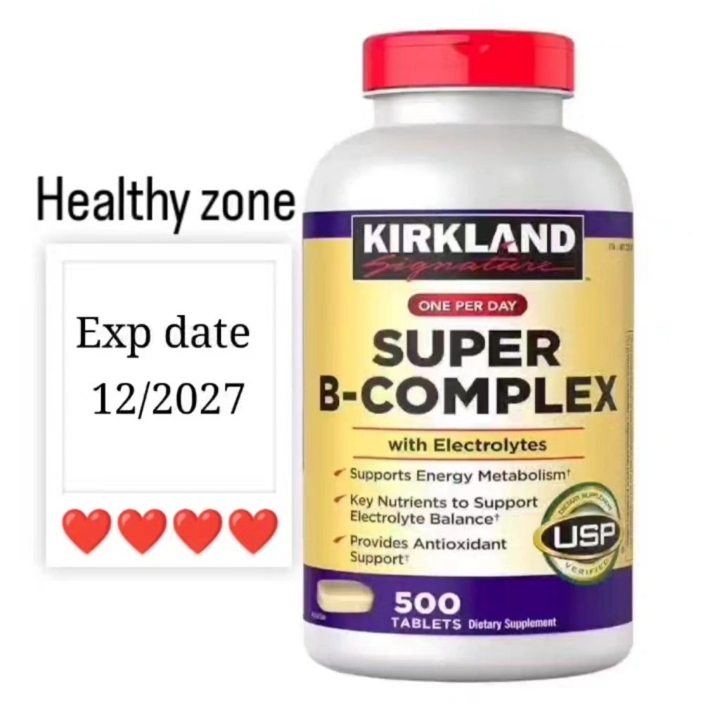 Kirkland Signature Super B-Complex dengan Elektrolit, 500 Tablets