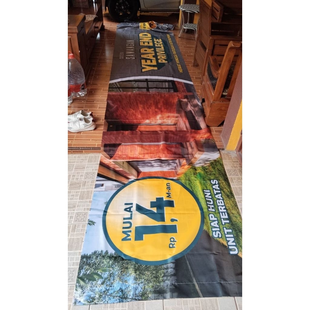 Spanduk  dan Umbul Umbul kain sablon atau pintimg